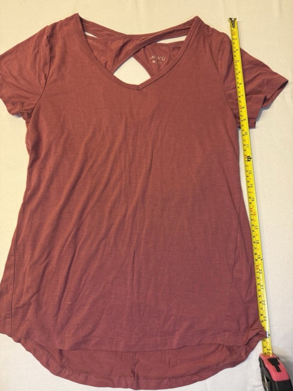 BCG Maroon Top Cross Back Size M